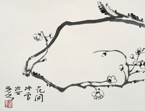 《梅花》 尺寸:45cm×34cm 价格: 简介:  2005年 梅墨生 国画